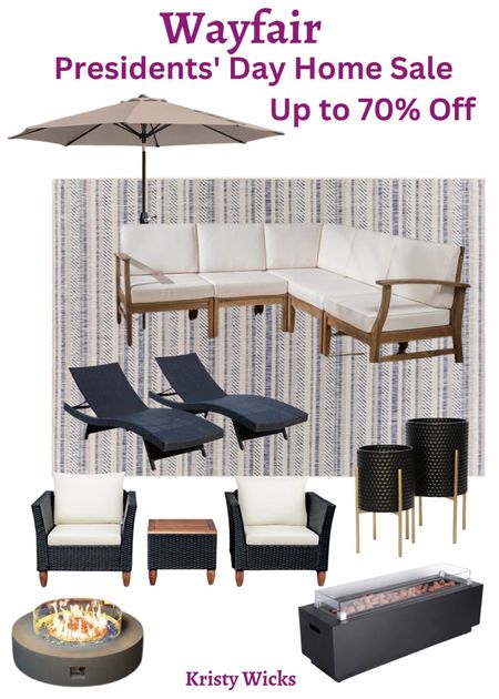 Wayfair’s Presidents’ Day Sale! Amazing sale on all things home! I’m sharing a few outdoor looks I think are so stylish and a great value! 🙌

The 5 person seating group is now $639 was $1,030. Such a cute sitting area! 💫

I also love the 2 person seating, now only $275! Great conversation area. 🙌

See the other looks I put together for so many great ideas to have fun entertaining this spring/summer!☀️



#LTKhome #LTKunder100 #LTKsalealert