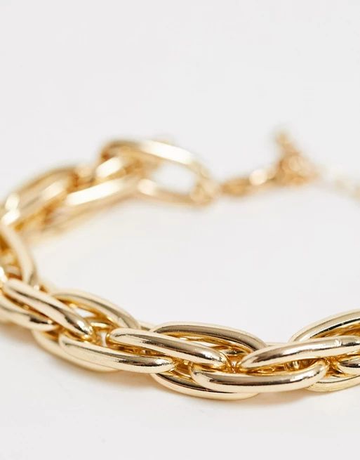 Erase Exclusive chunky chain bracelet in gold | ASOS US