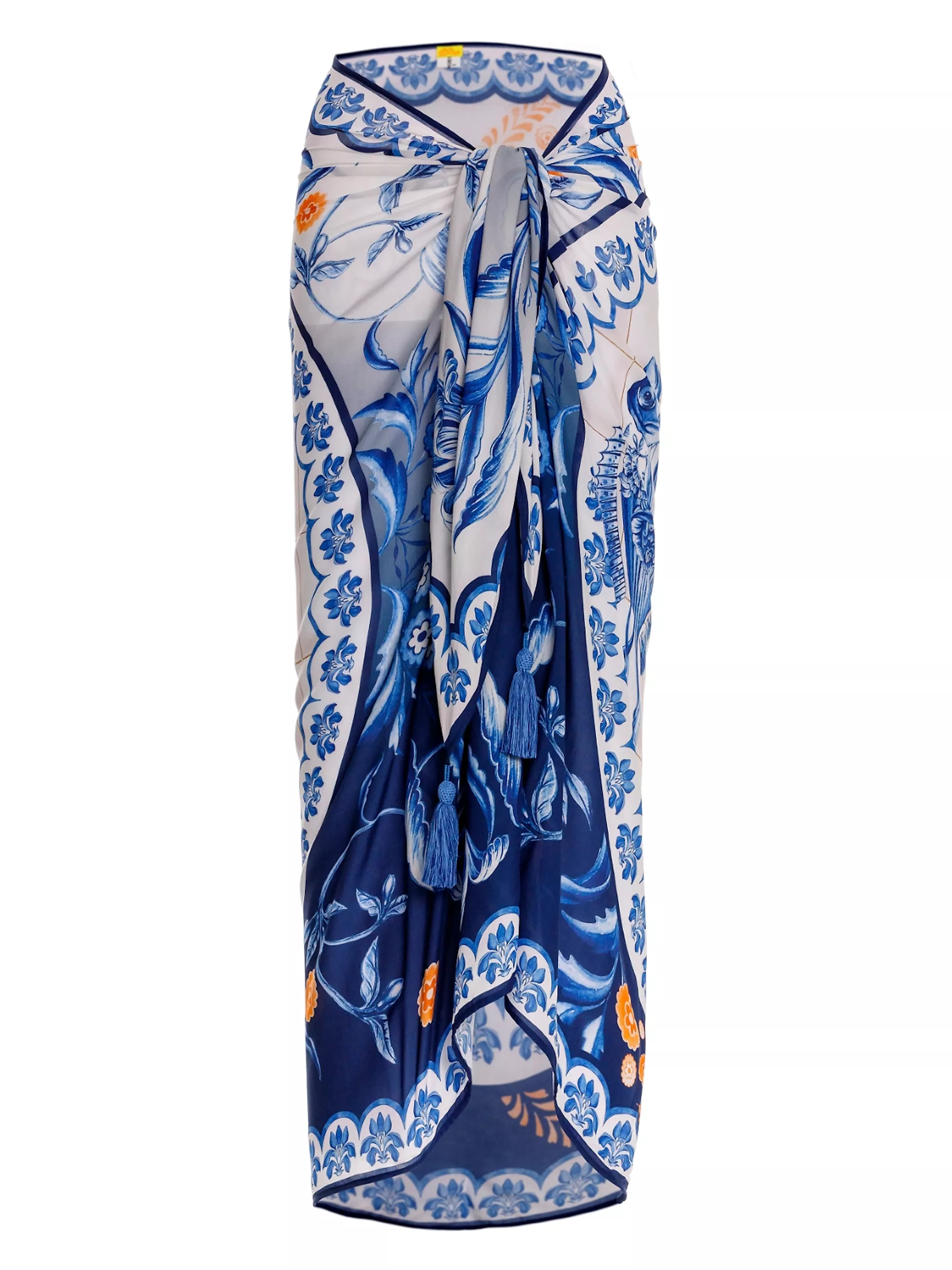 Riveria Radiance Marine Azure Floral Pareo Skirt | Saks Fifth Avenue