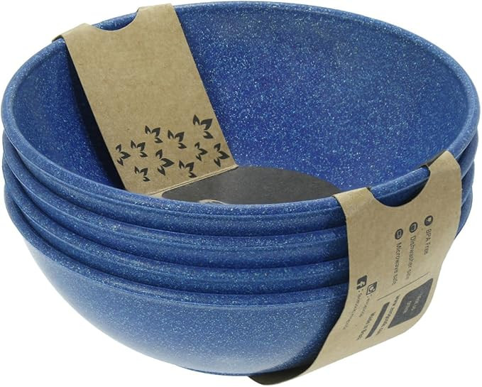 EVO Sustainable Goods Dinnerware Bowl Set, 24 oz, Blue | Amazon (US)