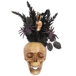 14" Halloween Floral Arrangement in Skull Container by Ashland® | Michaels | Michaels Stores