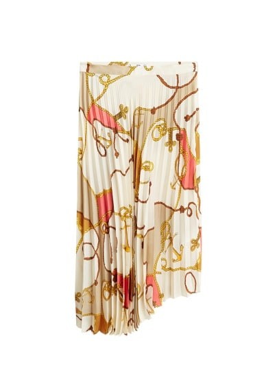 Chain print pleated skirt | MANGO (UK)
