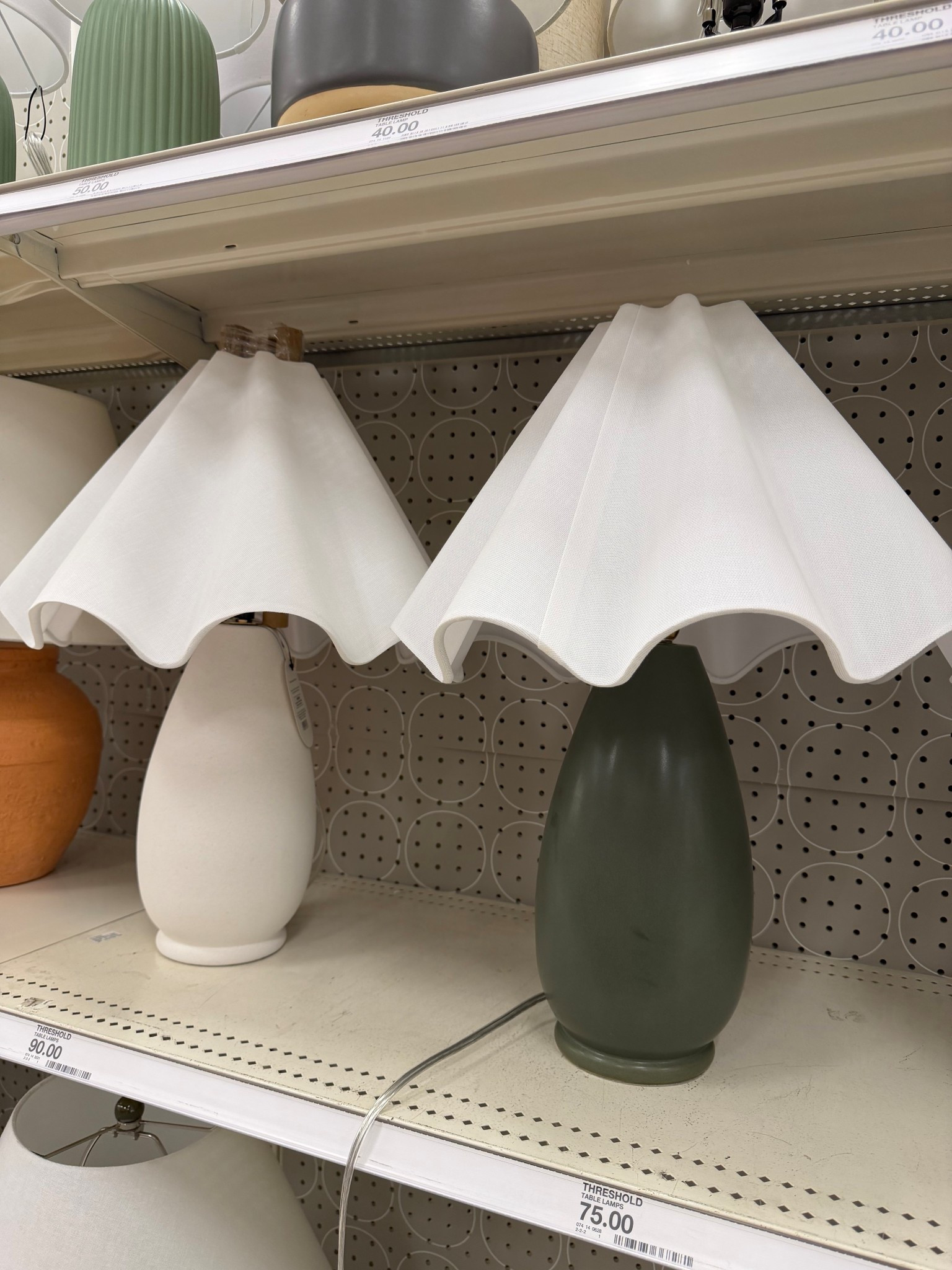 Hmmm which do you like more? The white or the green? 

Home, home decor, home finds, home accents, modern lighting, table lamp, wavy lamp shade, Target home, Threshold, modern home, neutral home, organic home 

#LTKSeasonal #LTKHome #LTKFindsUnder100