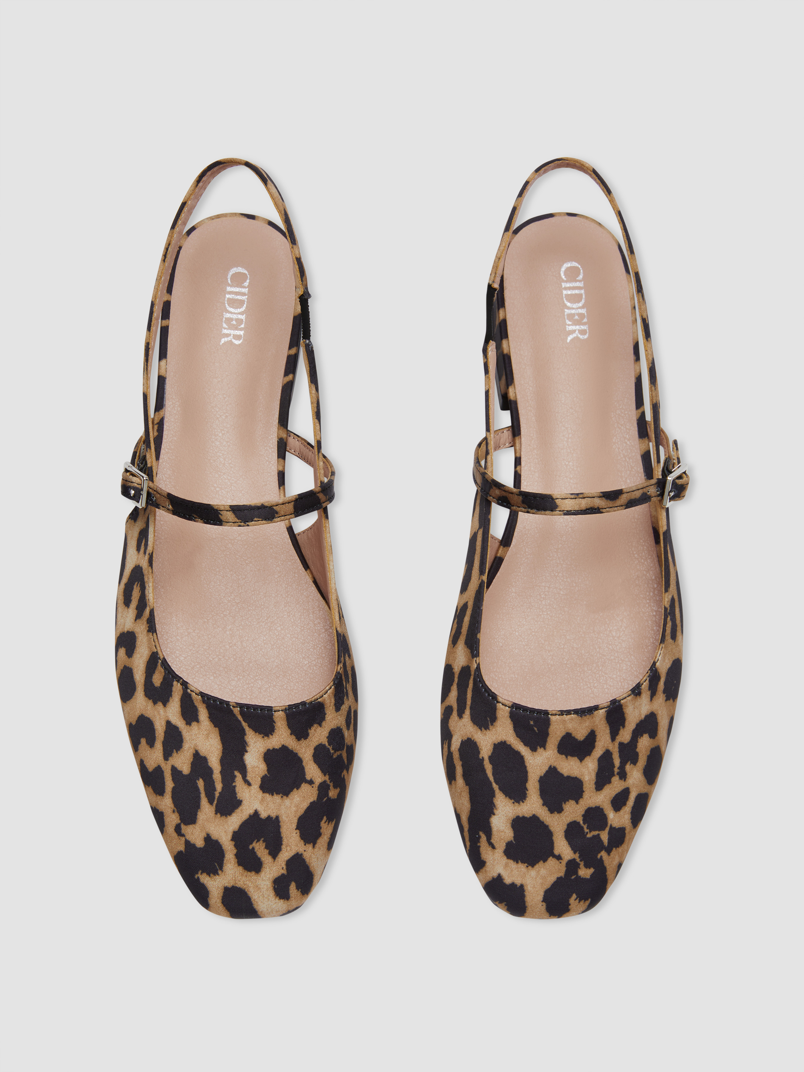 LEOPARD PRINT BUCKLE SLINGBACK FLATS For Daily Casual Work Party/Clubbing | Cider