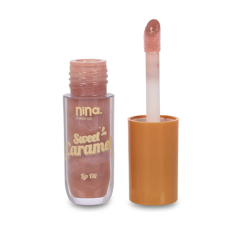 LIP OIL SWEET CARAMEL MAUVE -  NINA MAKEUP | Nina Makeup (BR)
