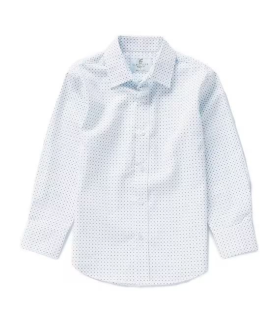 Little Boys 2T-7 Long Sleeve Geo Print Synthetic Dress Shirt | Dillard's