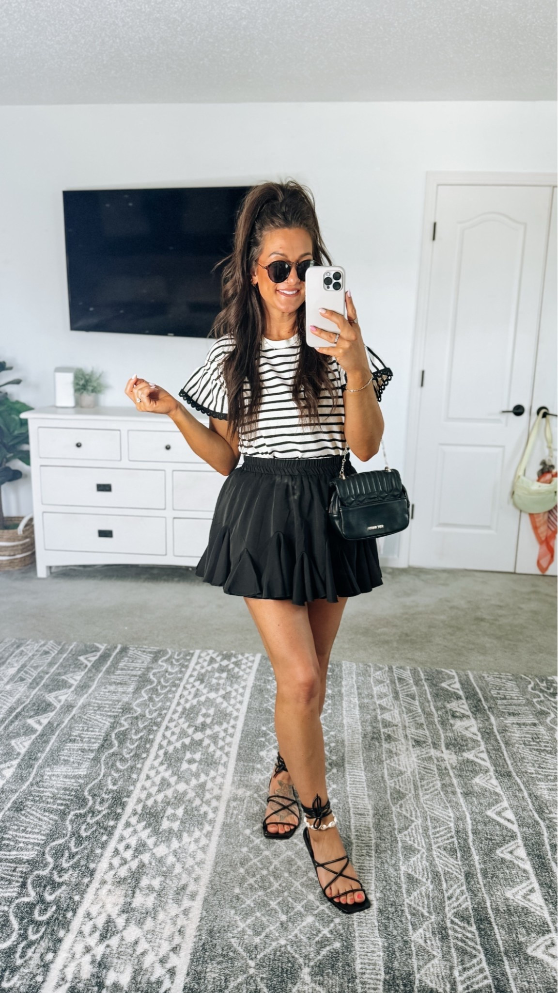 Summer outfit for the skirt girlies! This top is also so cute under bib overalls and totally works for workwear as well!

#LTKootd #LTKWorkwear #LTKPetite