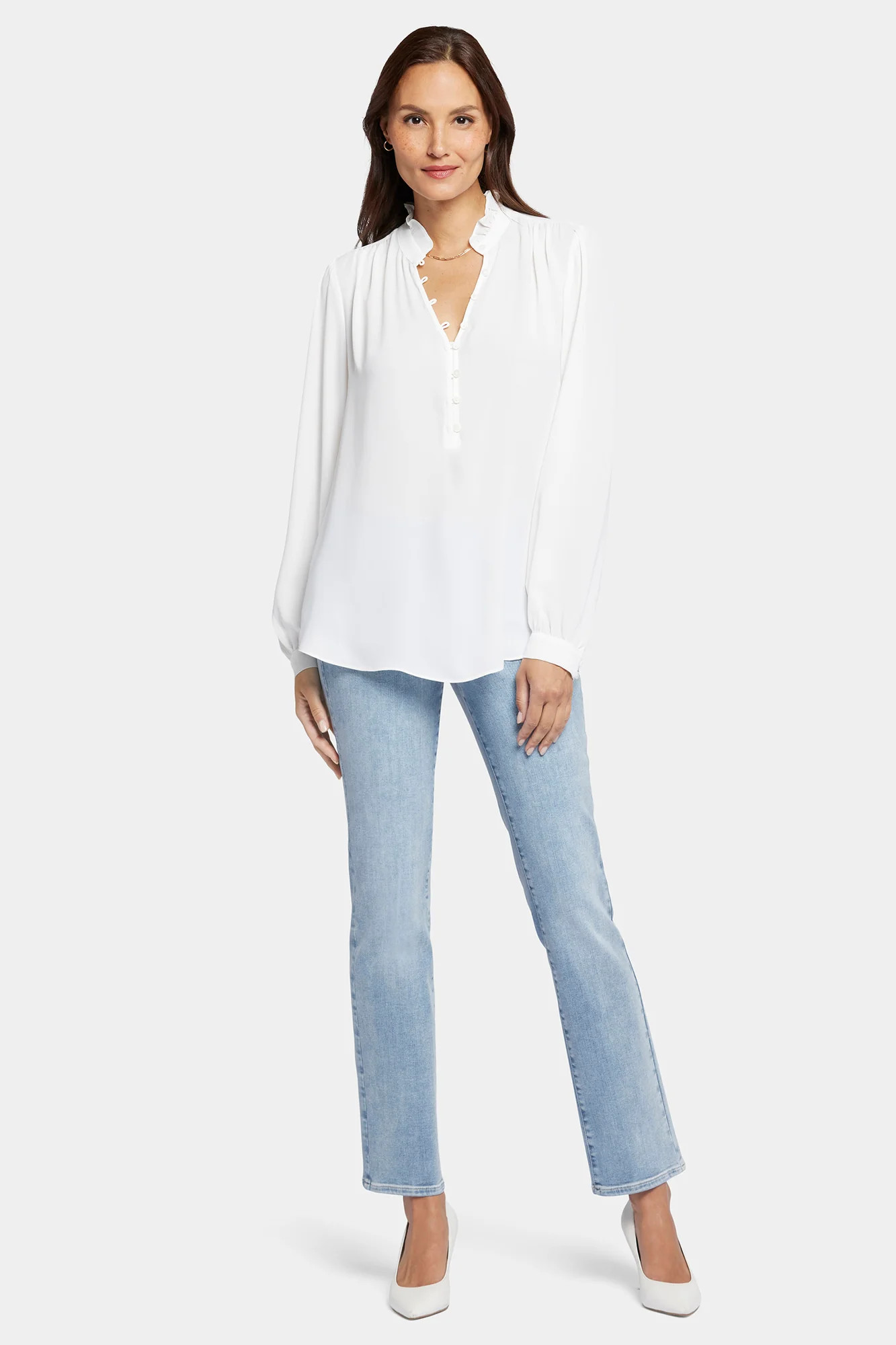Hannah Blouse - Optic White | NYDJ