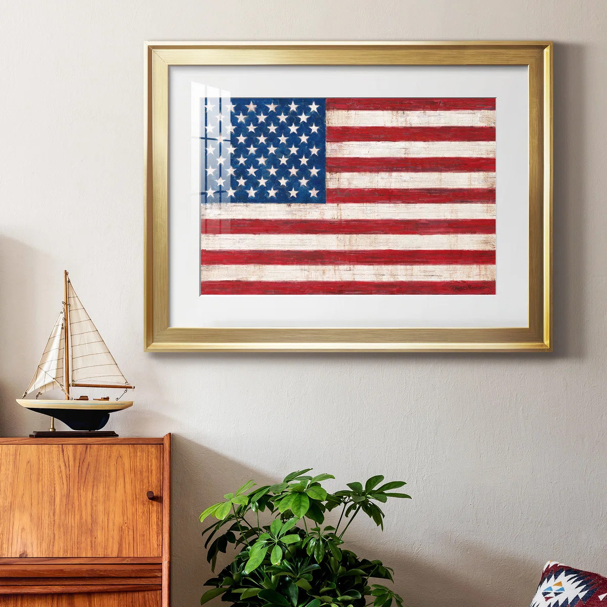 Old Glory Premium Framed Print - Ready To Hang | Wayfair | Wayfair North America