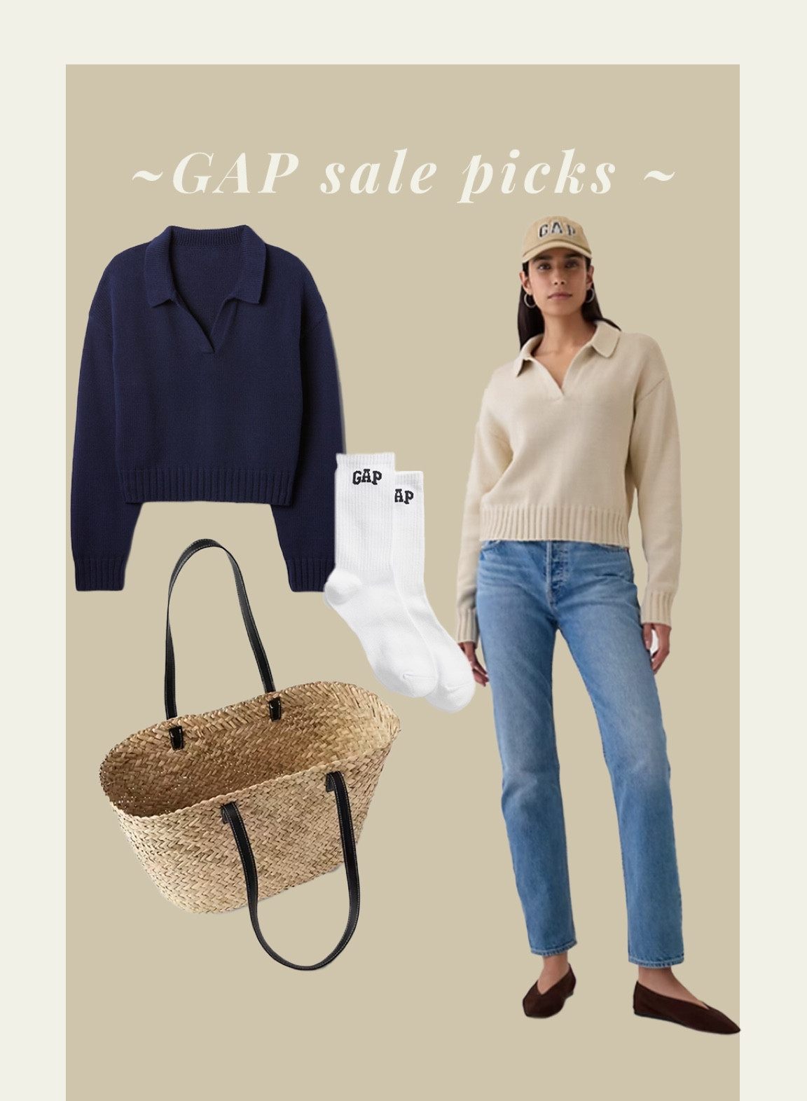 my picks from the GAP cash sale! I sized up in the sweater for a more oversized fit. I’m so excited about the basket tote! 

#LTKItBag #LTKSaleAlert #LTKFindsUnder50