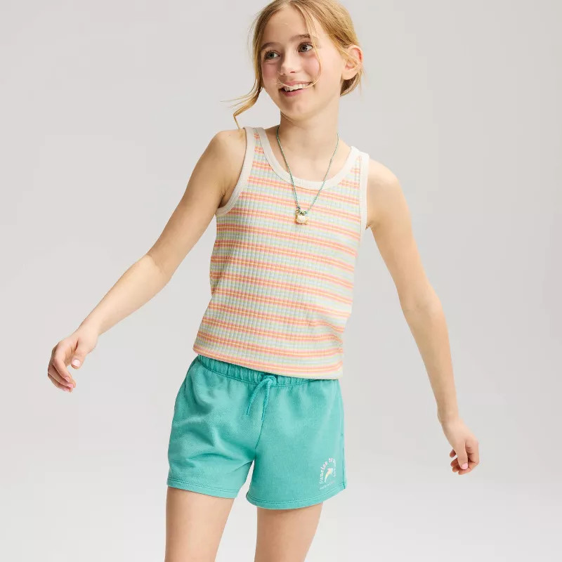 Girls' Washed French Terry Pull-On Shorts - Cat & Jack\u2122 Neon Yellow M | Target
