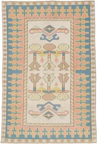 Vintage Turkish Hand-Knotted Rug - 4' 3" x 6' 3" (51 in. x 75 in.) - K0056793 | Kilim Studio Inc.