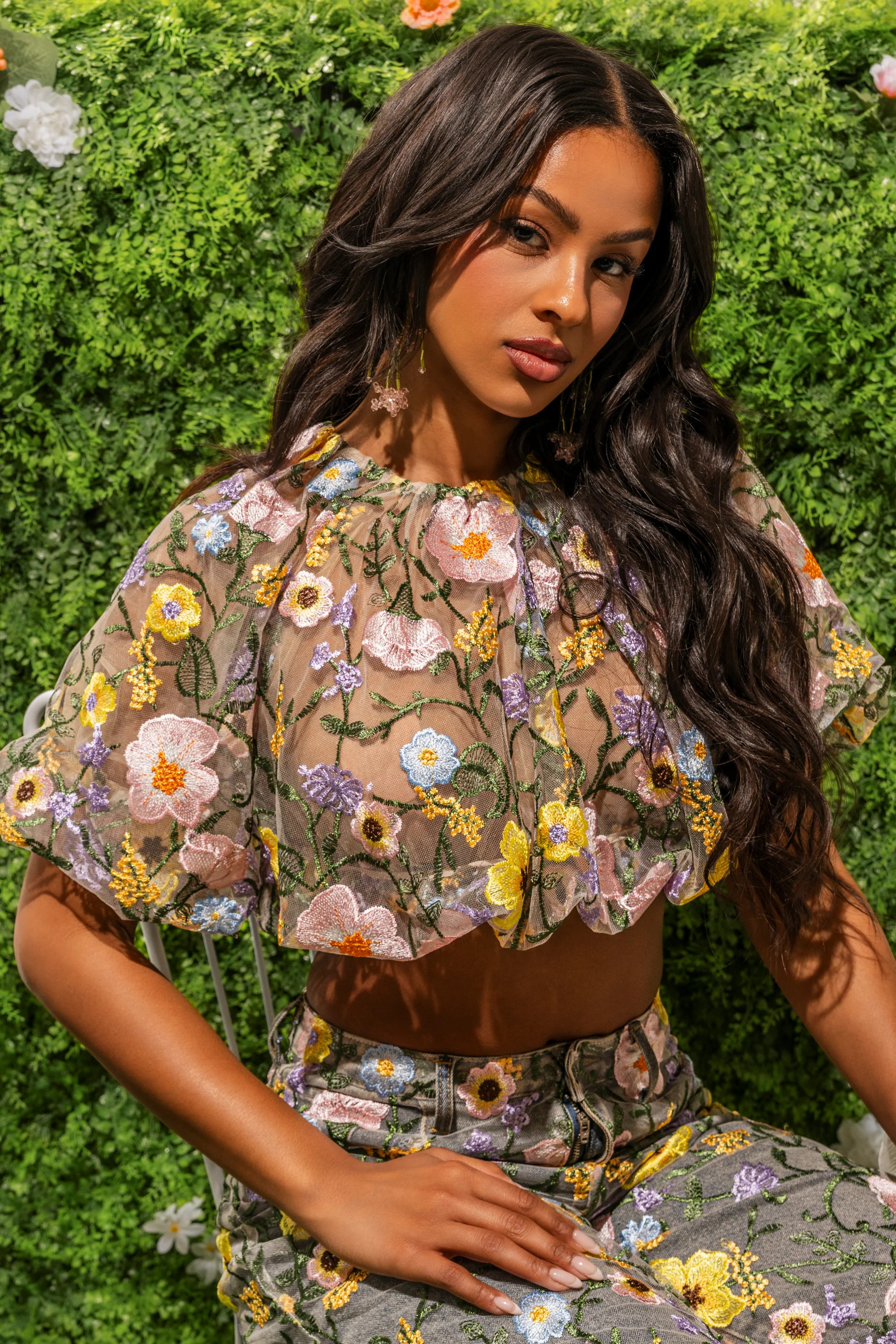 GARDEN PARTY FLORAL BLOUSE | AKIRA