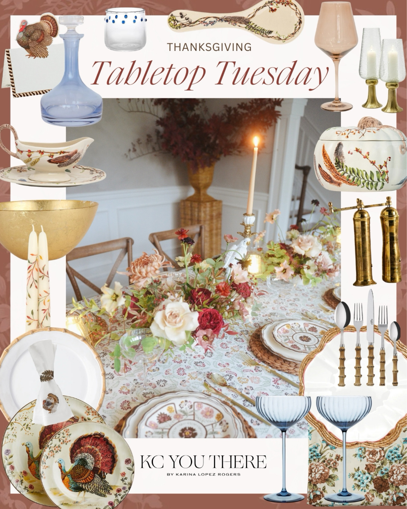 Thanksgiving is just a few weeks away & I’m loving this elevated tablescape of floral linens with touches of turkey 🦃

#LTKStyleTip #LTKHome #LTKParties