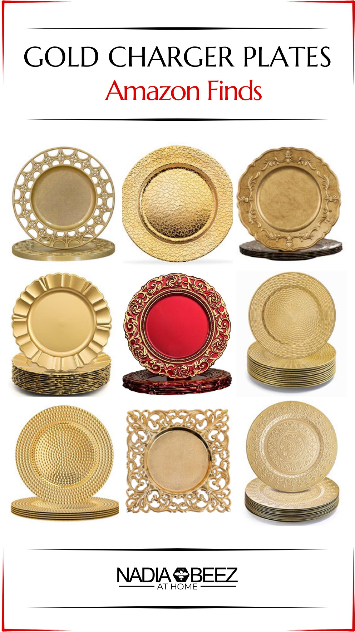 Gold Charger Plates for elegant dinner settings 

#LTKFindsUnder50 #LTKParties #LTKHome