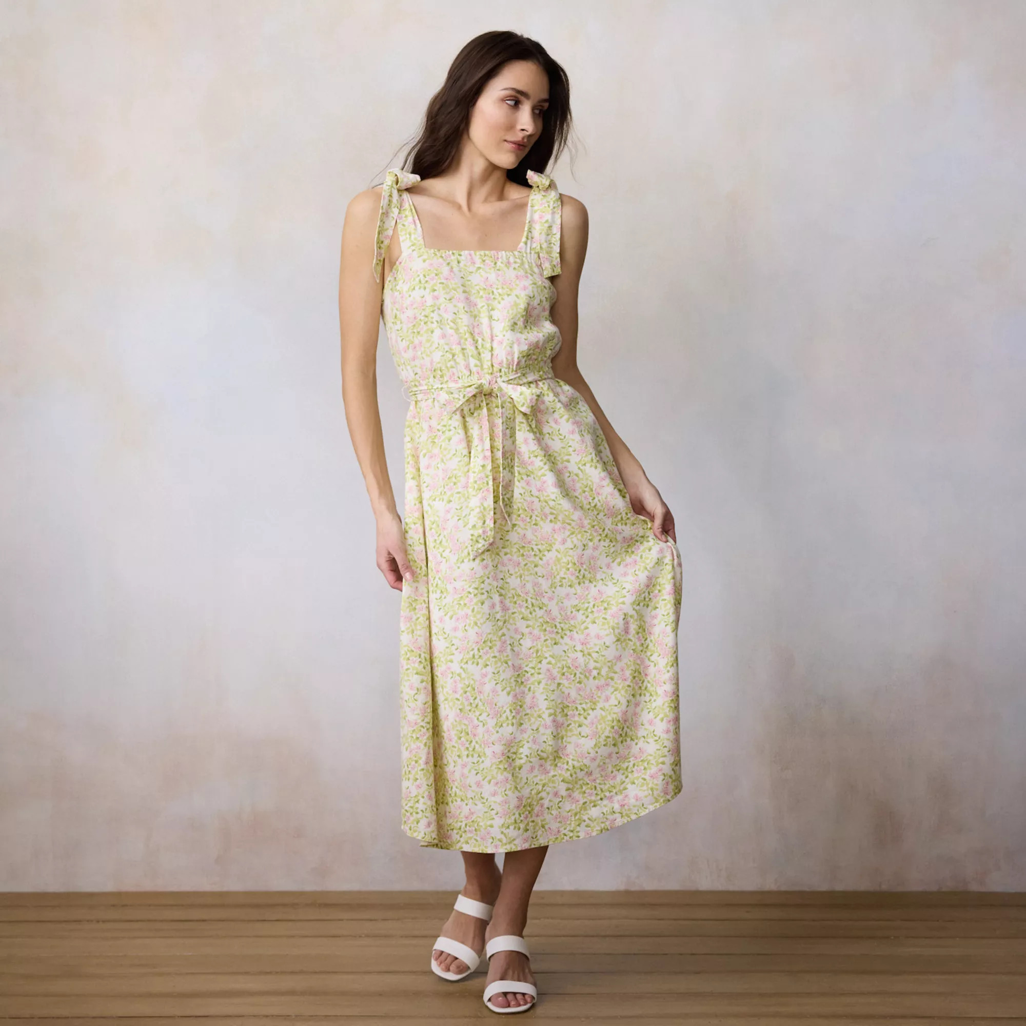 Women's LC Lauren Conrad Tie Strap Tea Length Dress | Kohl's