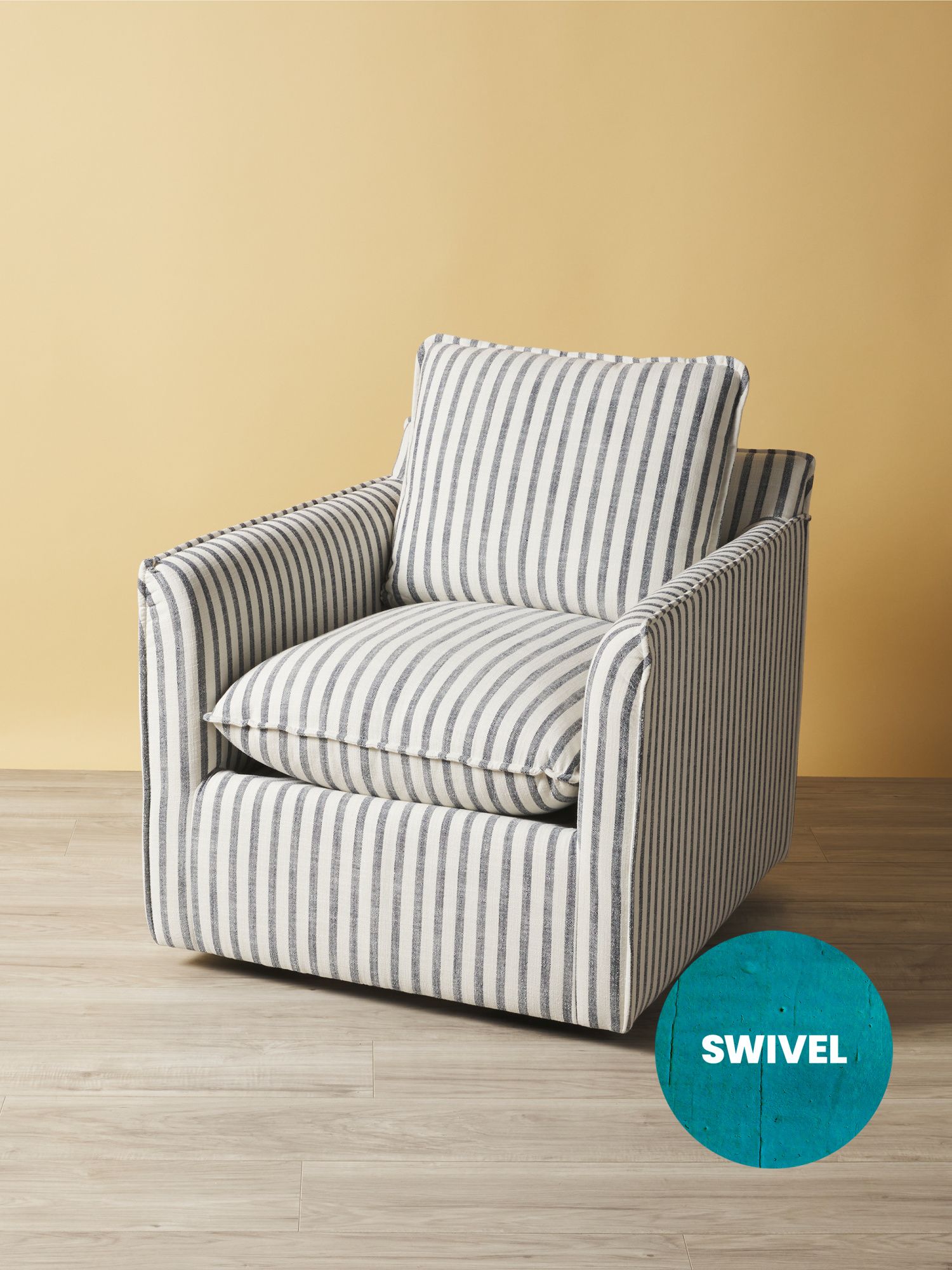 28in Striped Swivel Sadie Accent Chair | HomeGoods