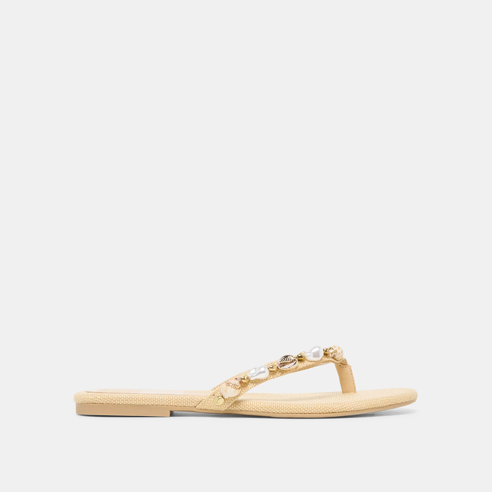 Kysha Sandals Lt Natural Raffia | DolceVita.com