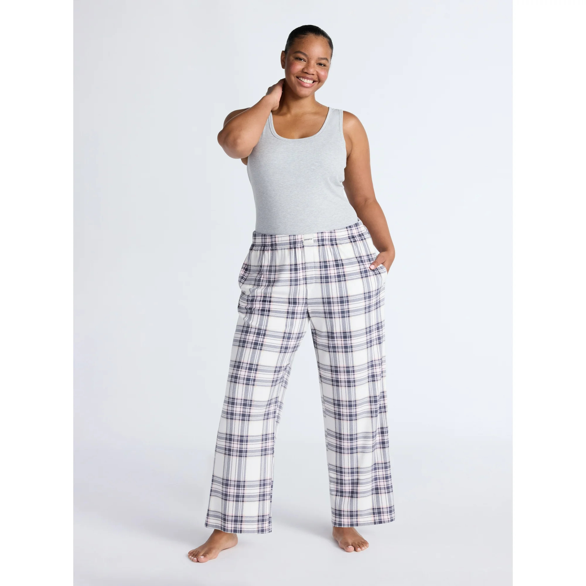 Joyspun Women's Velour Wide-Leg Sleep Pants, Size XS-3X | Walmart (US)