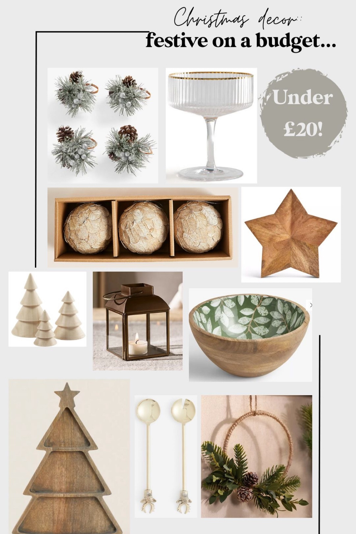 Christmas decor on a budget: under £20 🎄 #Christmasdecor 

#LTKSeasonal #LTKHoliday #LTKGiftGuide