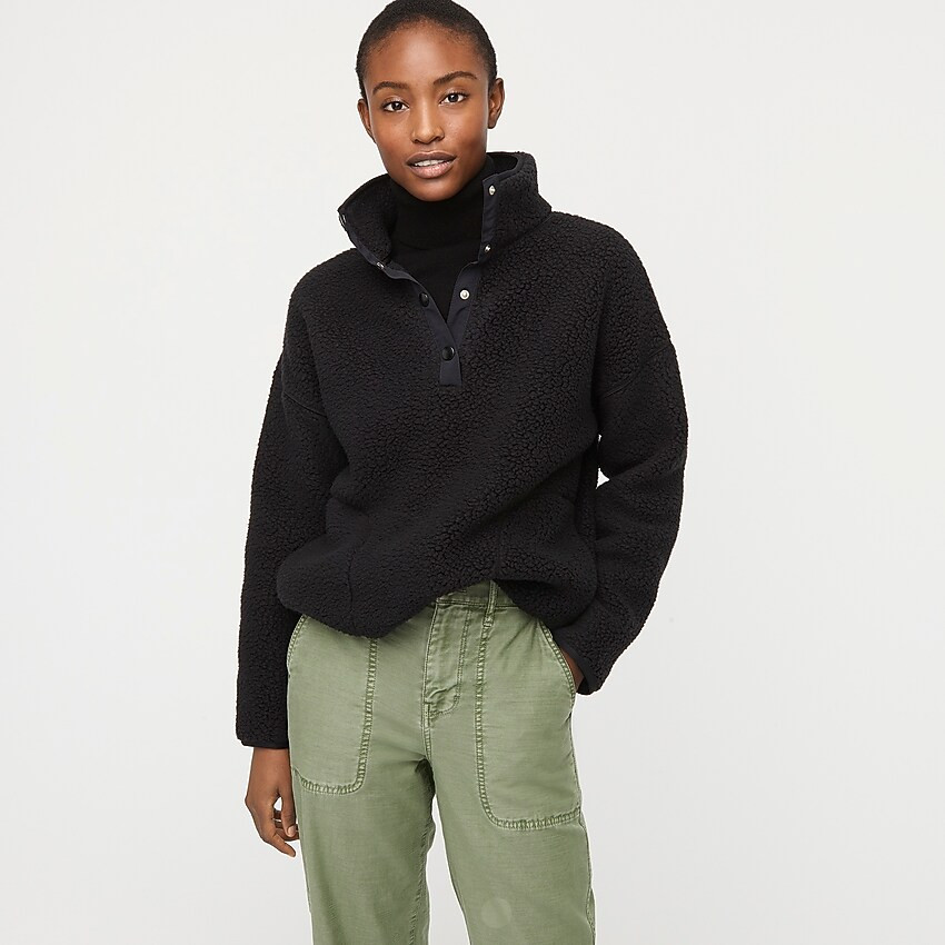 Polartec® sherpa fleece half-snap pullover | J. Crew US