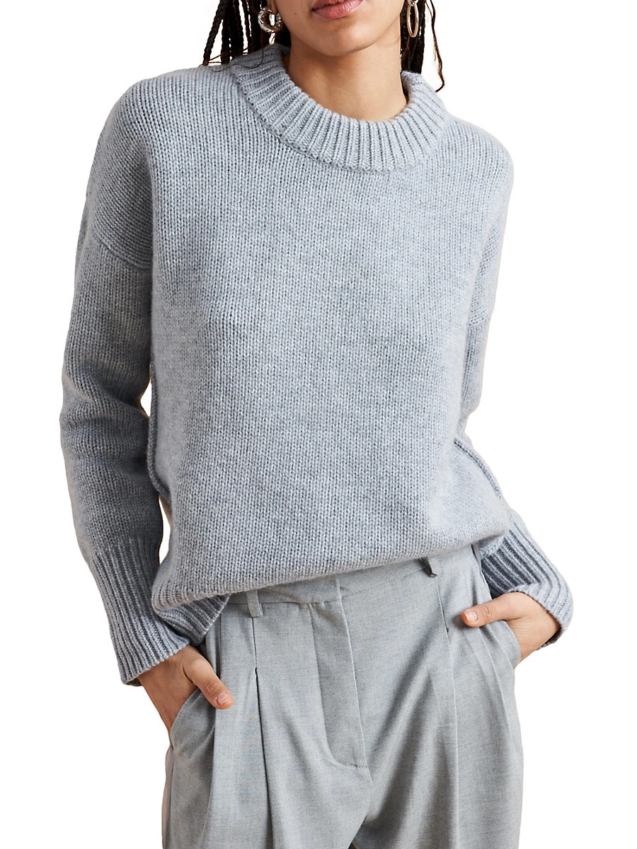 Women's Solid Marin Sweater - Light Grey Melange - Size XS | Saks Fifth Avenue