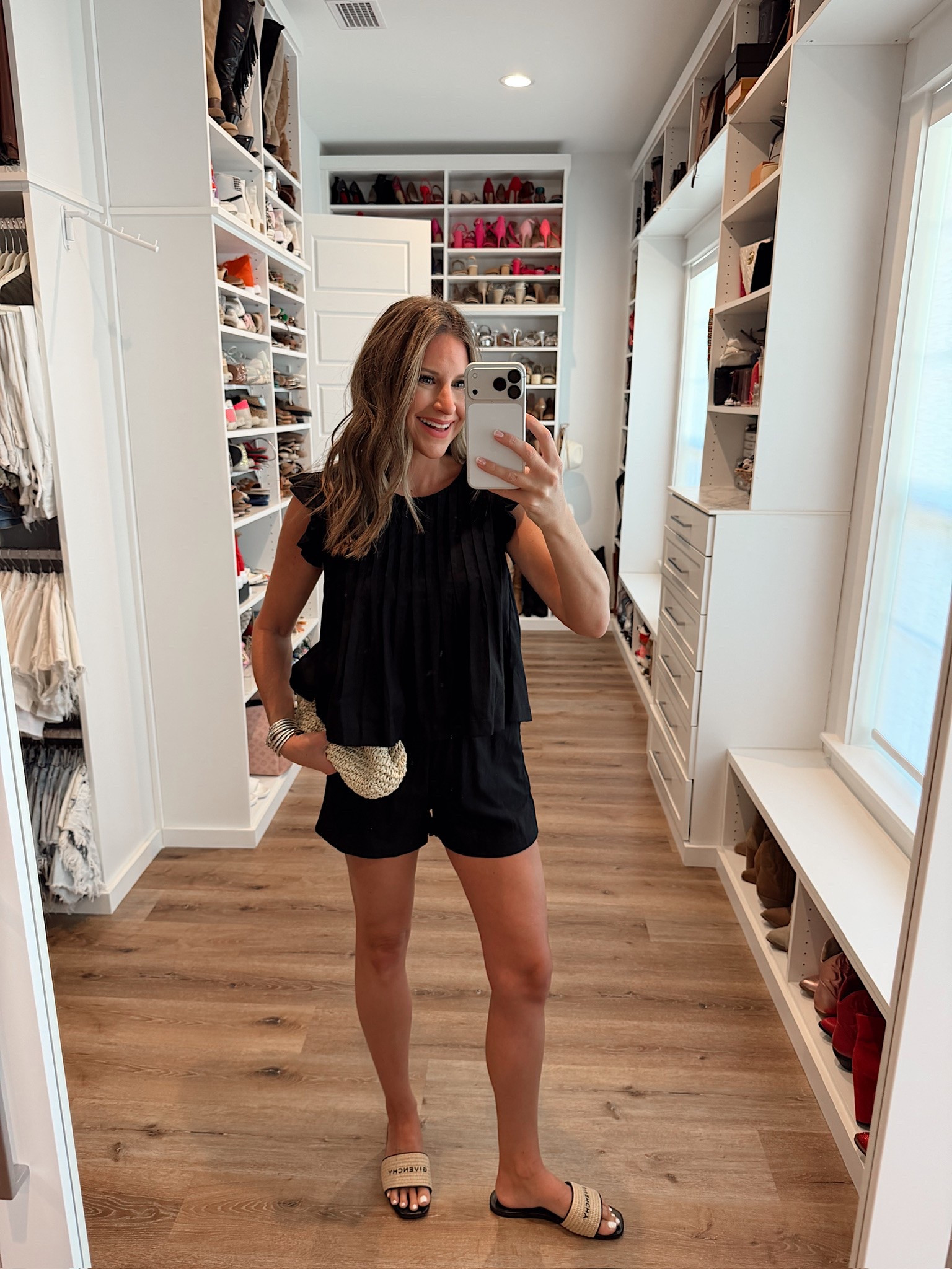 In a small set, clutch, sandals and accessories - fits tts.

#LTKootd #LTKgrwm #LTKSeasonal
