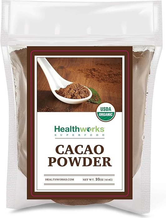 Healthworks Superfoods Organic Cacao Powder - 16 Oz / 1 Lb - Cocoa Chocolate Substitute - Rich Ch... | Amazon (US)