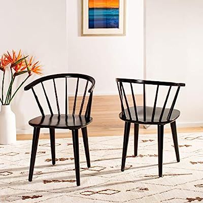 Safavieh American Homes Collection Blanchard Country Farmhouse Black Spindle Side Chair (Set of 2... | Amazon (US)