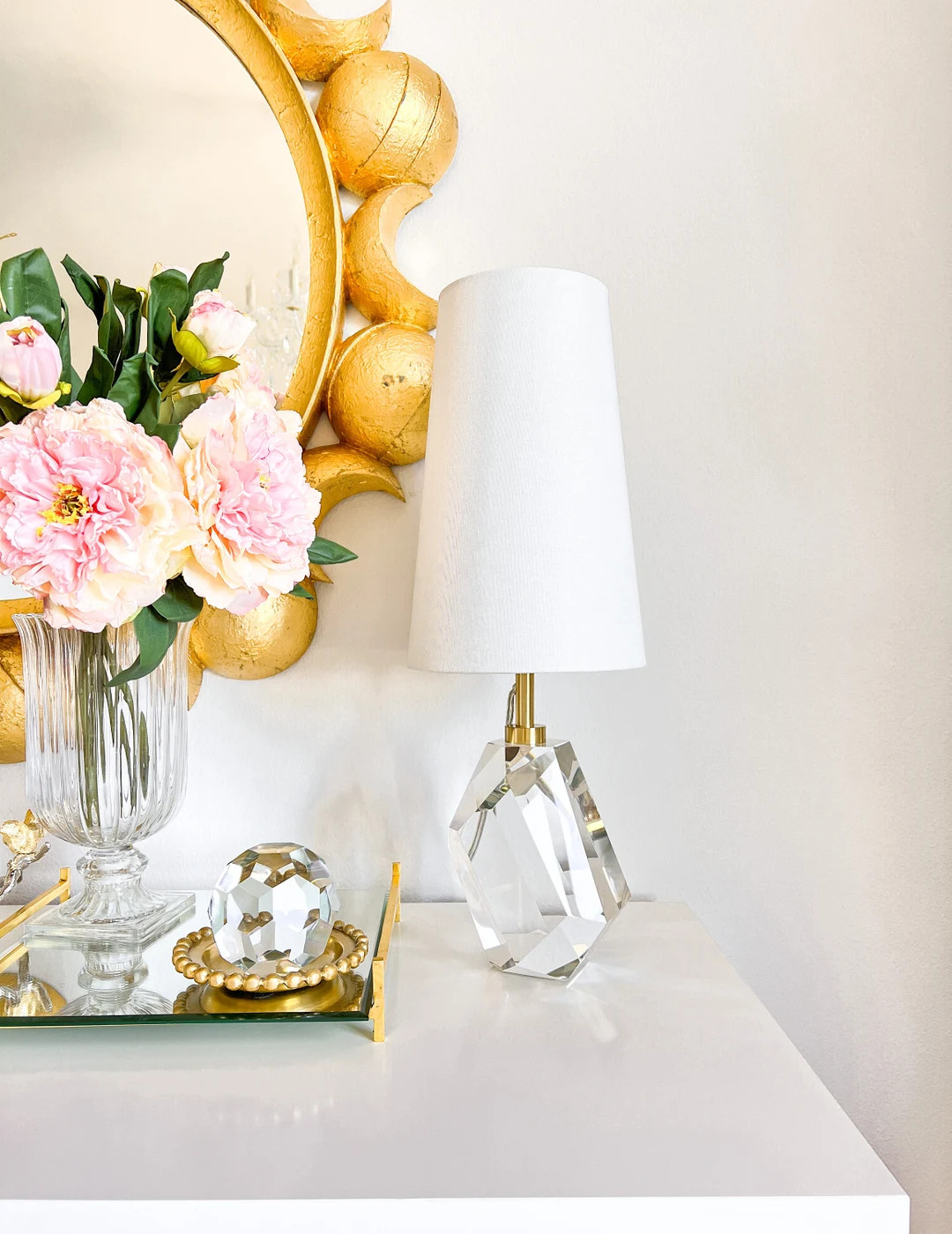 Crystal Base Lamp Crystal Table Lamp Gold Crystal Table Lamp - Etsy | Etsy (US)