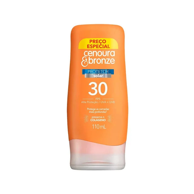 Protetor Solar Corporal Cenoura & Bronze FPS 30 com 110ml | Drogasil BR