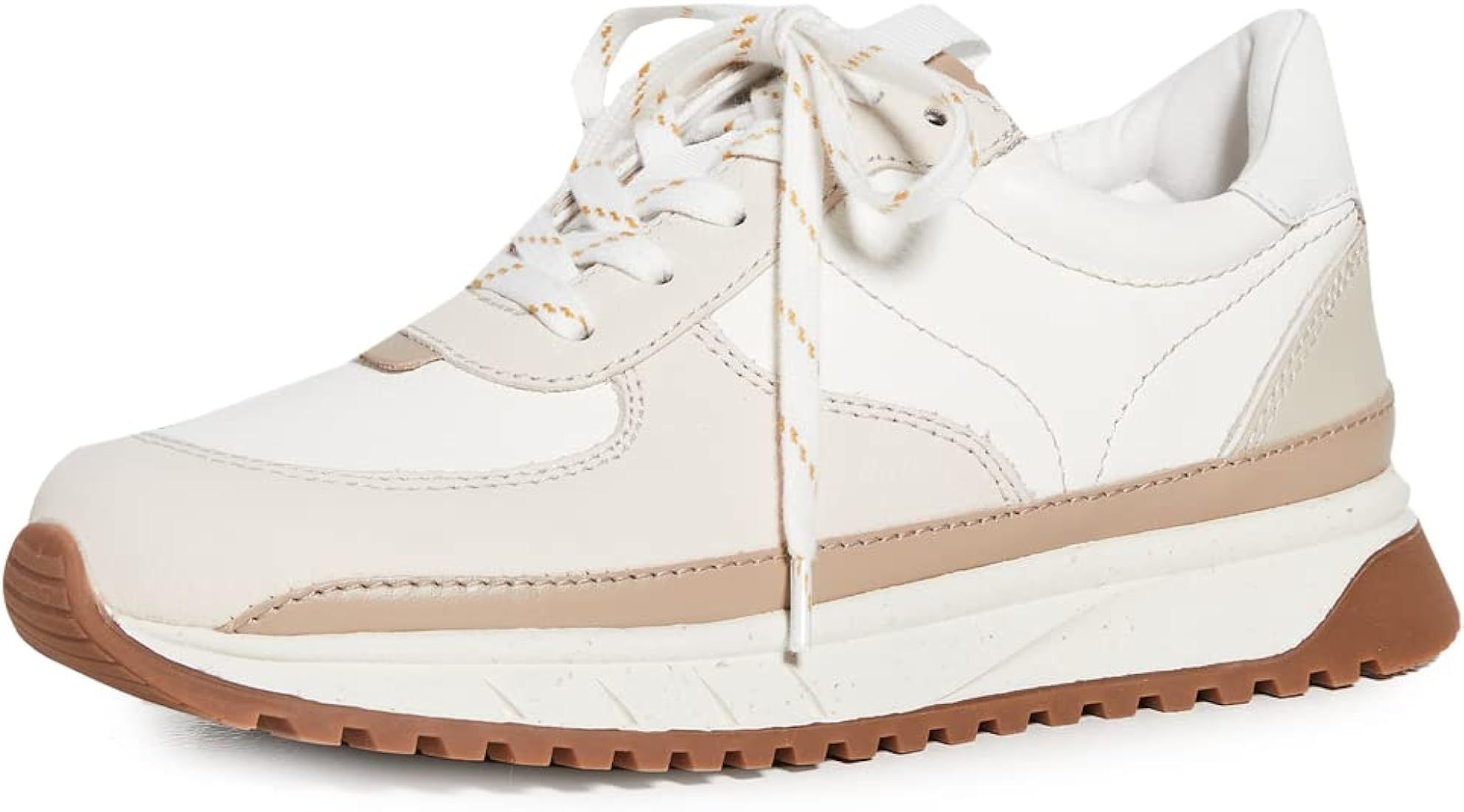 Women's Kickoff Trainer Sneakers in Neutral Colorblock Leather | Amazon (US)