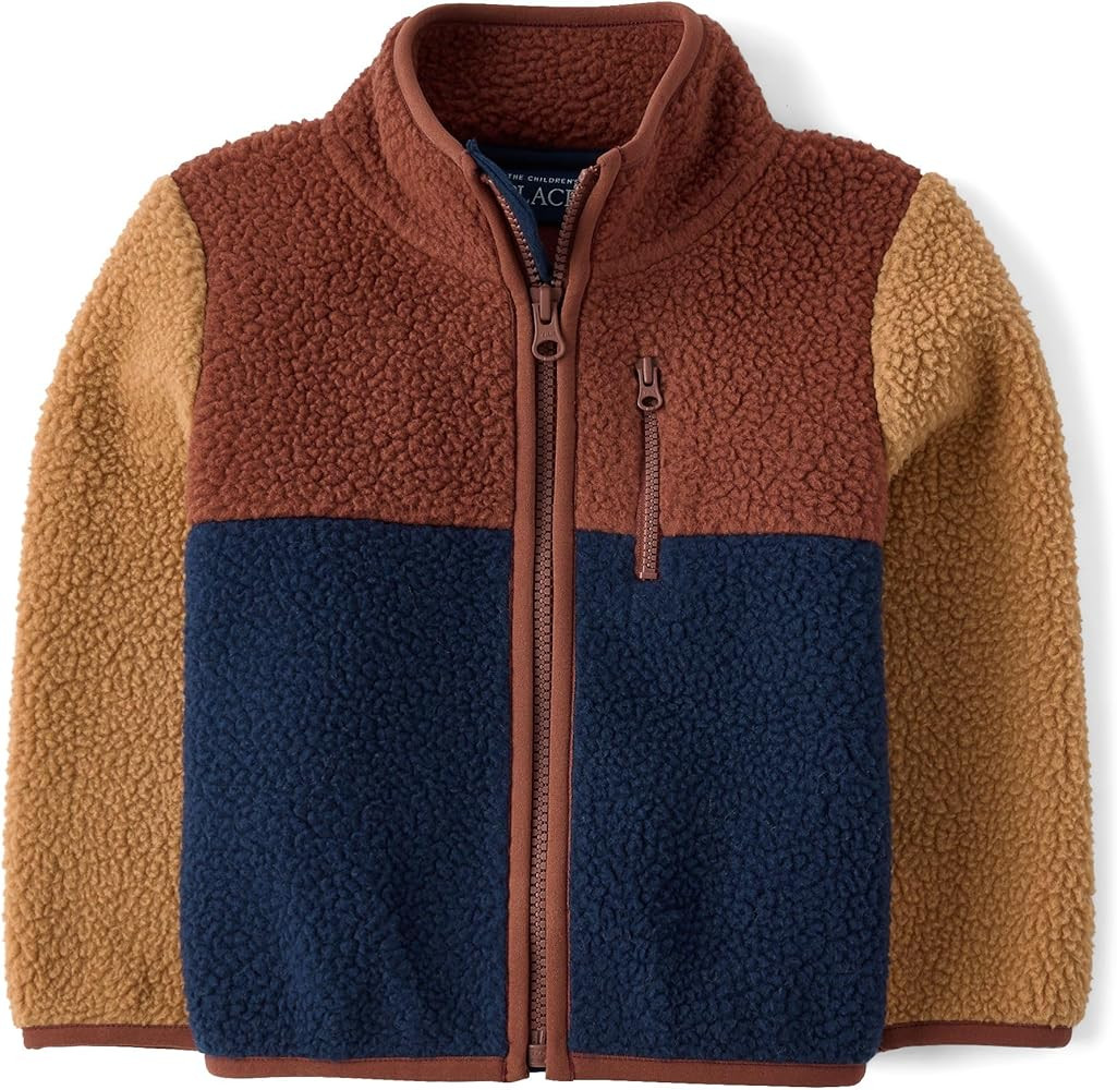 The Children's Place baby-boys And Toddler Long Sleeve Sherpa Fleece Full Zip Jacket | Amazon (US)