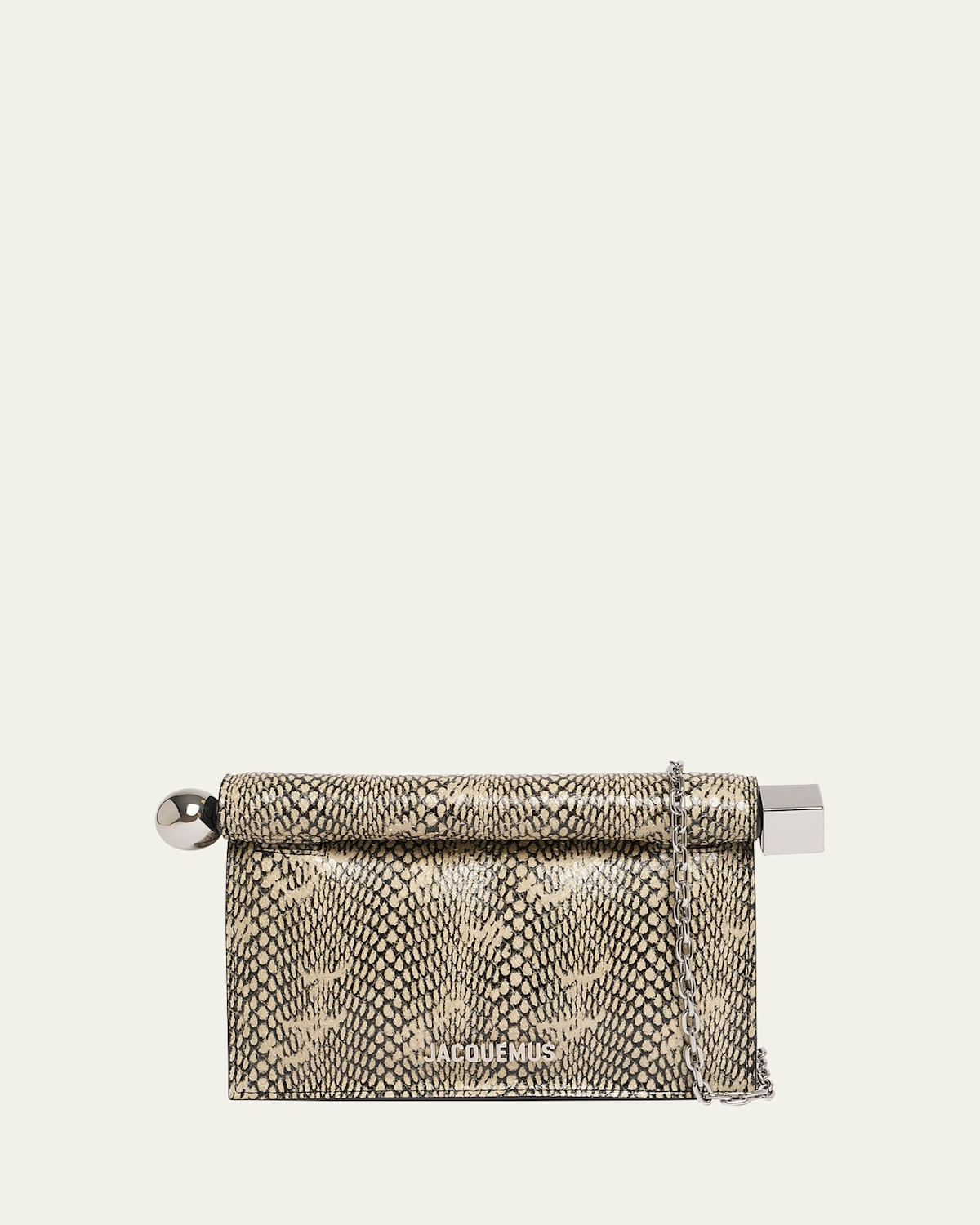La Petit Pochette Rond Snakeskin-Embossed Clutch Bag | Bergdorf Goodman