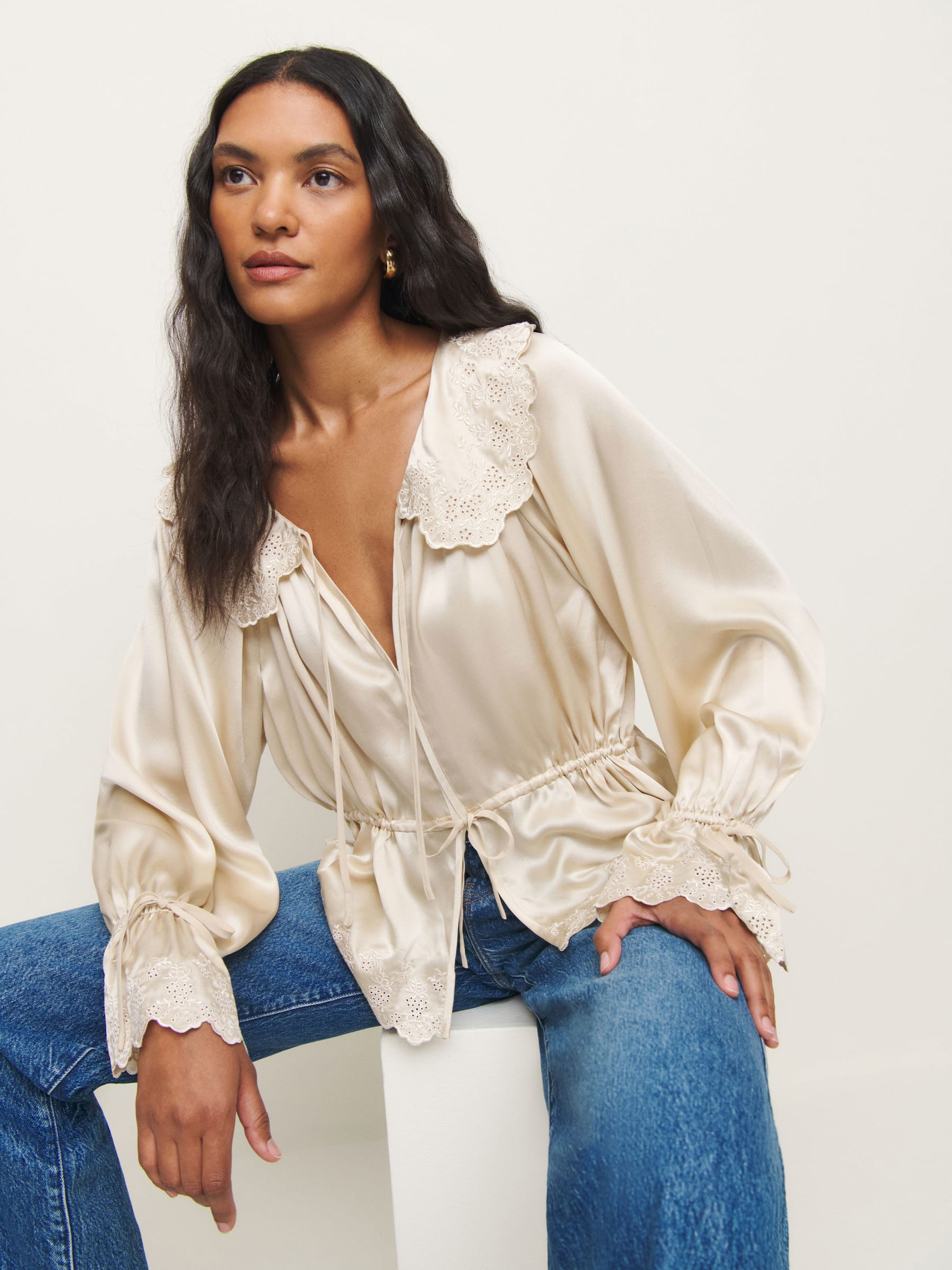 Lillie Silk Top | Reformation (Global)