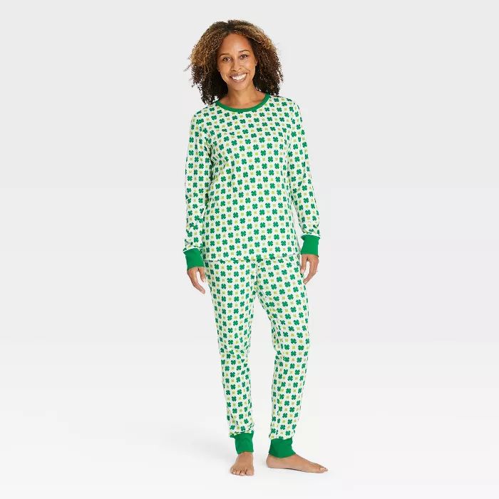 Women's St Patrick's Day Matching Family Pajama Set - Green | Target