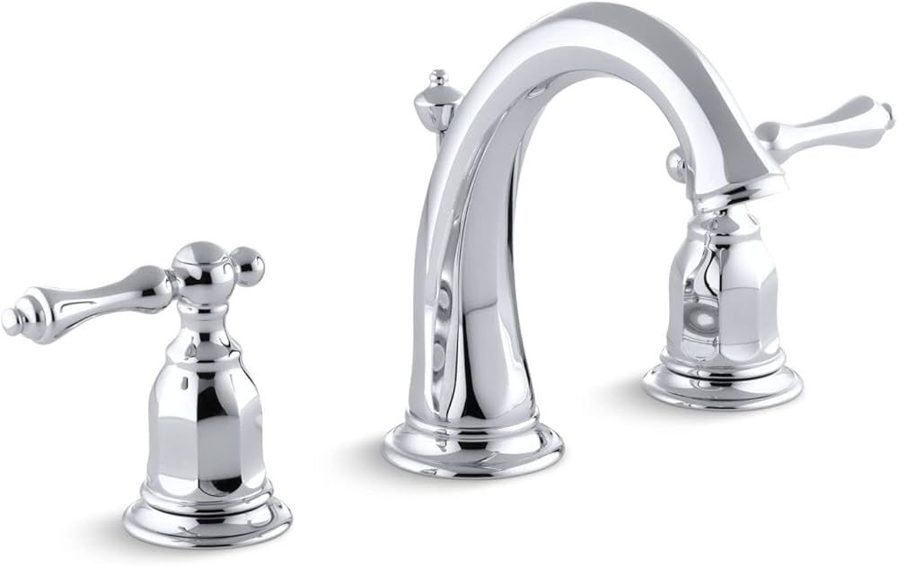 KOHLER 13491-4-CP Kelston Widespread Bathroom Faucet with Pop-Up Drain Assembly, 3-Hole 2-Handle ... | Amazon (US)