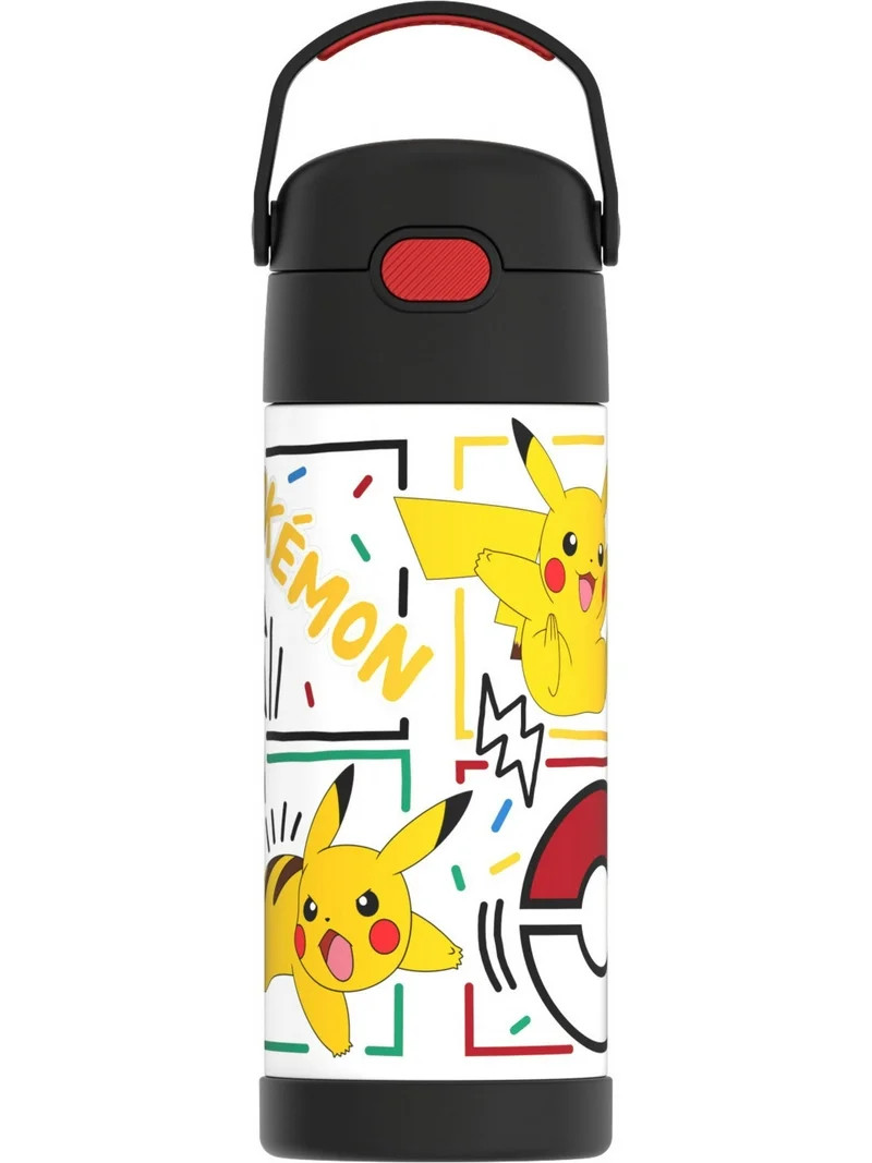 Thermos FUNtainer Pokemon Kids Insulated Water Bottle with Straw, 14oz Stainless Steel, Leak-Proo... | Walmart (US)