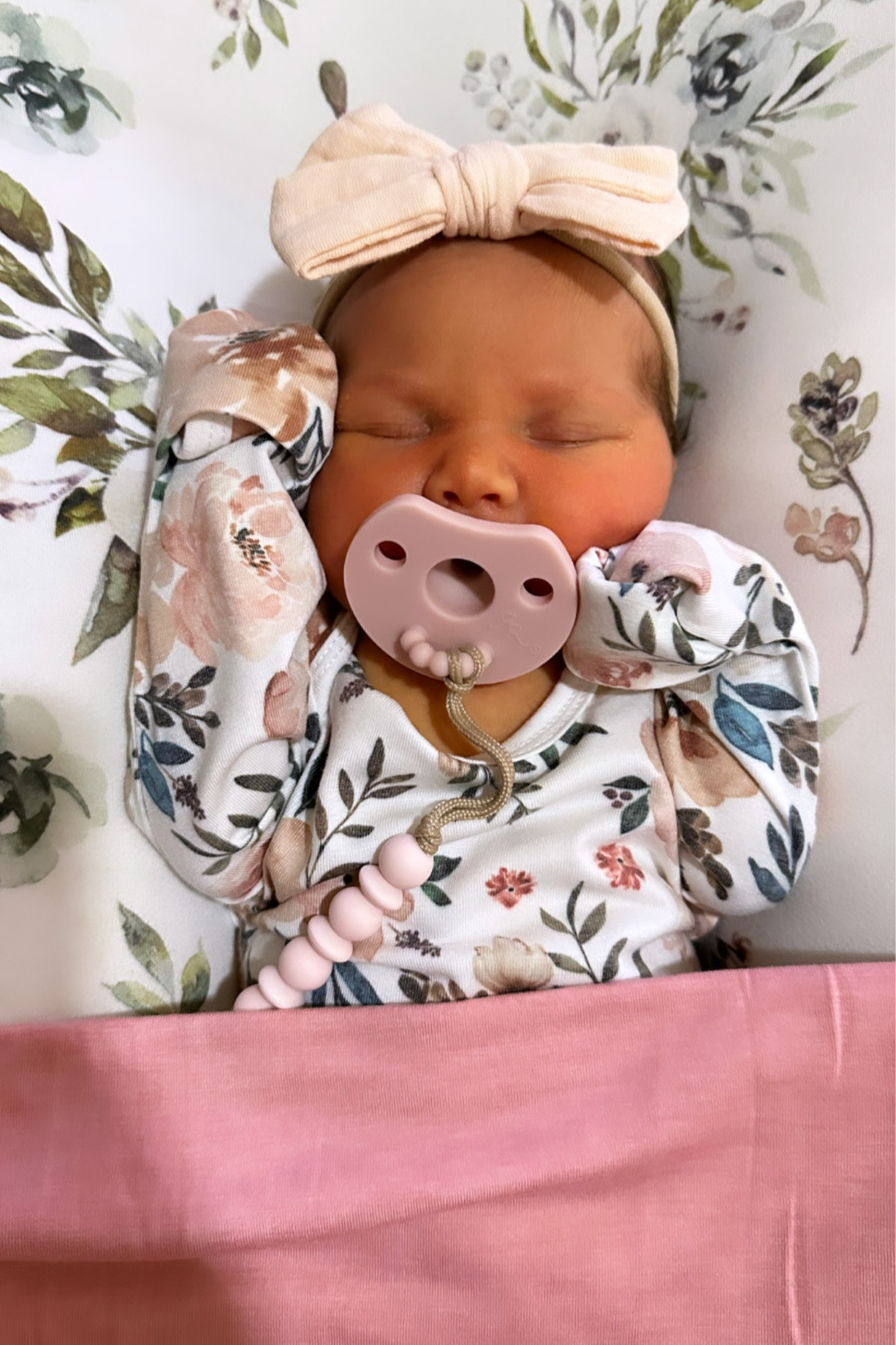 Outfit 

Copperpearl. Pacifier. Ryan&Rose. Cutie Pacifier. Pacifier clip. Clip. Onesie. Baby outfit. Girl outfit. Snuggle me Organic (lounger, not used for unsupervised sleep time) Bow. Baby brand. Baby clothes. Newborn. Fitted sheets. Target. Lounger. 

#LTKbaby #LTKfindsunder50 #LTKkids