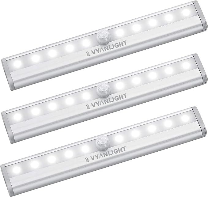 VYANLIGHT Under Cabinet Lights - Wireless Motion Sensor LED Light Strips for Pantry, Closet, Kitc... | Amazon (US)
