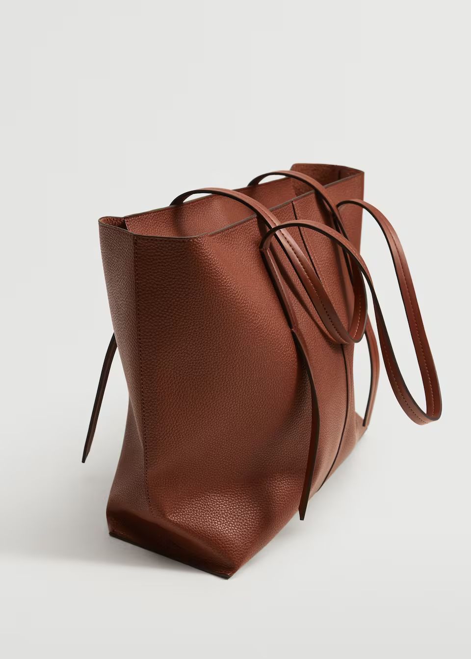 Pebbled shopper bag | MANGO (US)