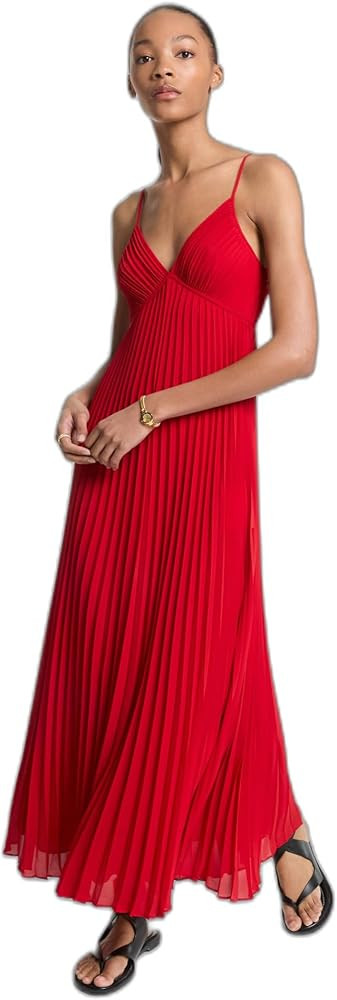 Michael Kors womens Maxi Pleated Slip Dress | Amazon (US)