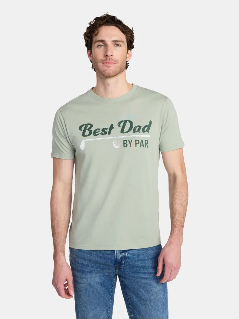 Father's Day Men's Best Dad By Par Graphic Tee by Way to Celebrate, Sizes XS-5XL | Walmart (US)