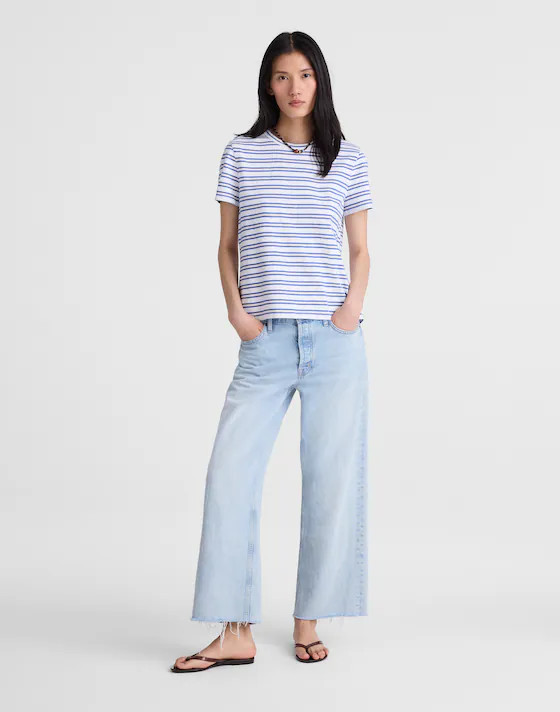 The Perfect Crewneck Tee in Allday Jersey | Madewell