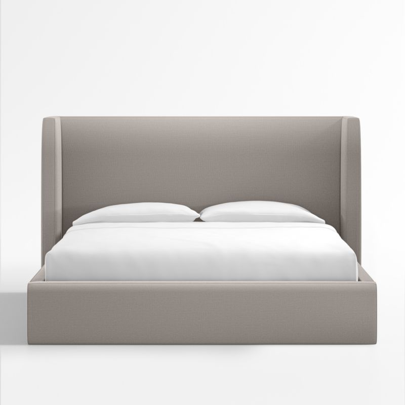 Arden Graphite Upholstered King Bed with 52" Headboard | Crate & Barrel | Crate & Barrel