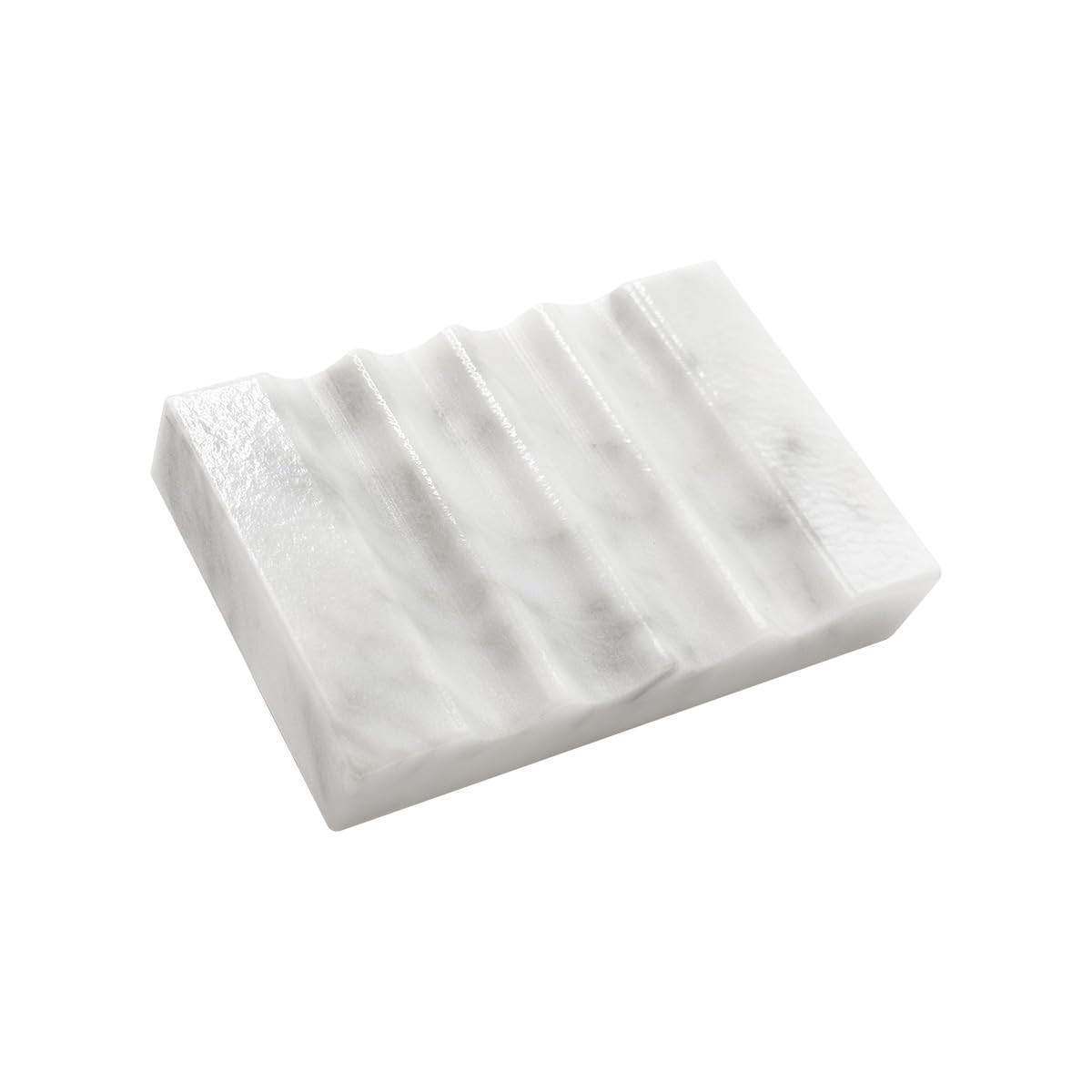 Real Marble Soap Dish for Bathroom Sink & Shower - Stone Tray, Small Bar Soap Holder with Drainag... | Amazon (US)