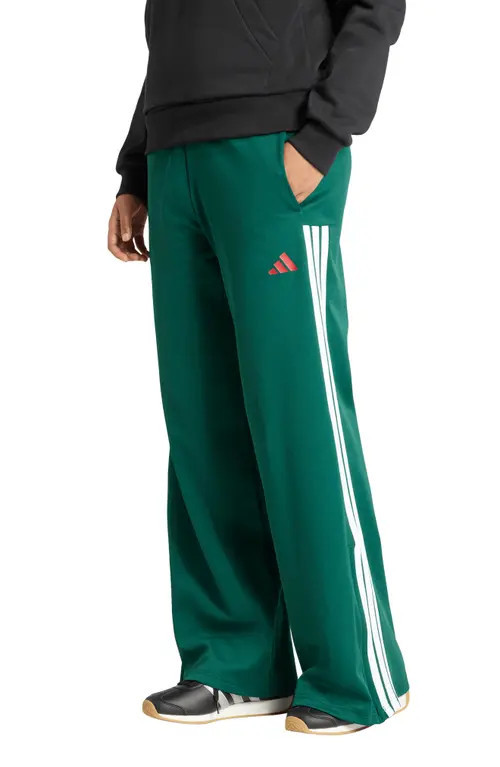 adidas Originals House of Tiro Wide Leg Track Pants in Dark Green/scarlet/white at Nordstrom, Size Large | Nordstrom