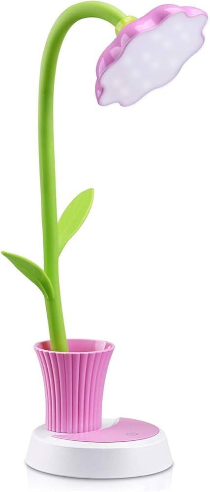 Uniwit Desk Lamp for Kids Sunflower LED Charging Table Lamp Support Eye Protection Small Desk Fol... | Amazon (US)