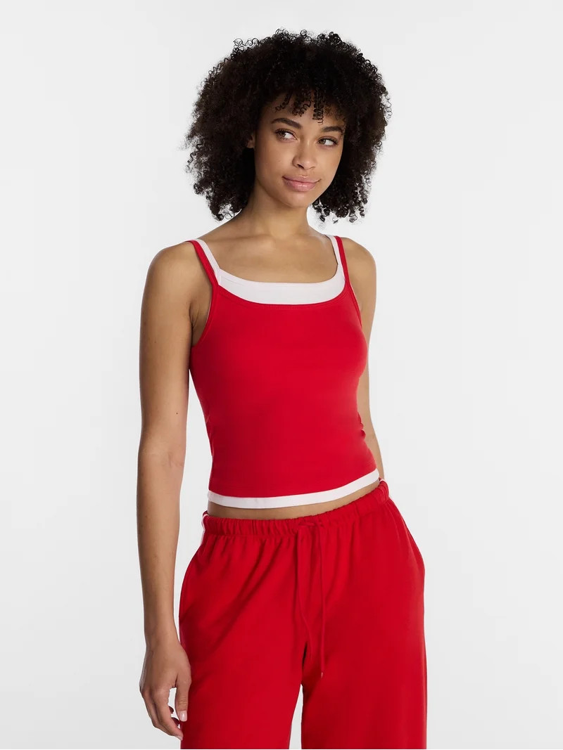 No Boundaries Sleepwear Double Cami, Women\u2019s and Women\u2019s Plus XXS-3X | Walmart (US)