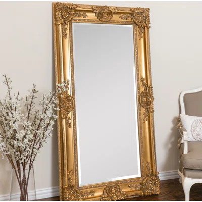 Beaston Leaner Beveled Full Length Mirror Astoria Grand Finish: Antique Gold | Wayfair North America